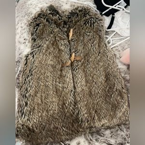 zara girl soft brown teddy vest. size 9-10 perfect condition never worn